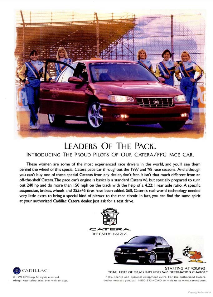 Cadillac Catera - 1997 PPG Pace Car Ad