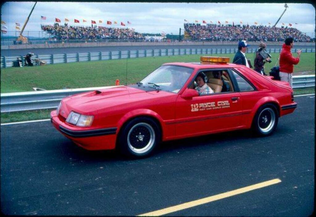 Ford Mustang SVO PPG Pace Car red