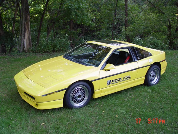 yellow pontiac fiero ppg pace car